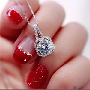 1.3 diamond Cz Necklace Pendant Jewelry Bling new